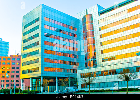 Les immeubles de bureaux, quartier des affaires, Sloterdijk, Amsterdam, Pays-Bas Banque D'Images