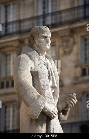 Statue de Jean Jacques Rousseau près de Panthéon Paris France Banque D'Images