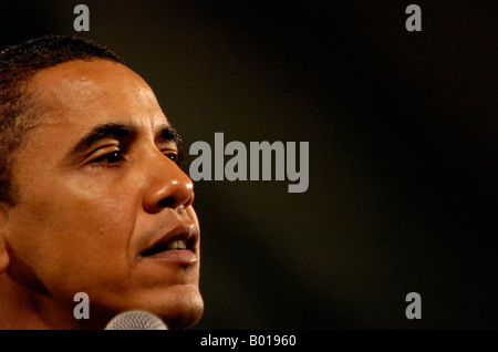 Barack Obama parle aux malades d'une assemblée publique à Grand Valley High School à Malvern PA Banque D'Images