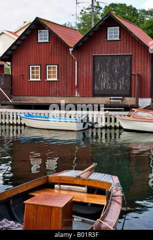 Village de pêcheurs idyllique de la Suède sweden Banque D'Images