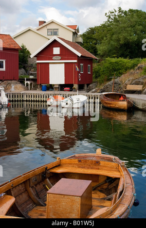 Village de pêcheurs idyllique Bohuslan Banque D'Images