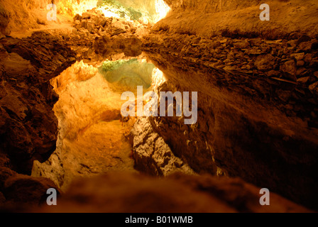 Cuevas de los Verde à Lanzarote dans les îles Canaries de l'Espagne Banque D'Images