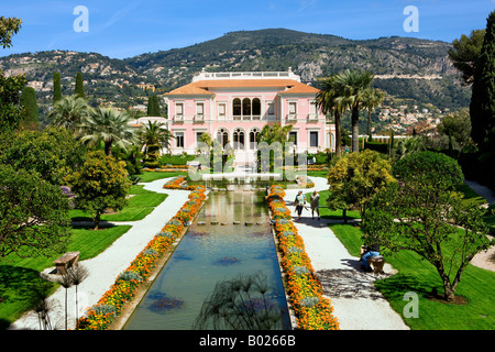 Villa Ephrussi-Rotschild dans le Cap Ferrat d'Azur France Banque D'Images