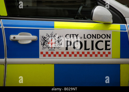 Close up of City of London police car Banque D'Images