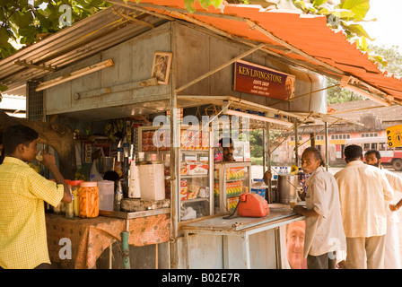 Laiju Palatty's Ken Livingstone, Coffe Shop, embarcadère, Cochin, Kerala, Inde Banque D'Images