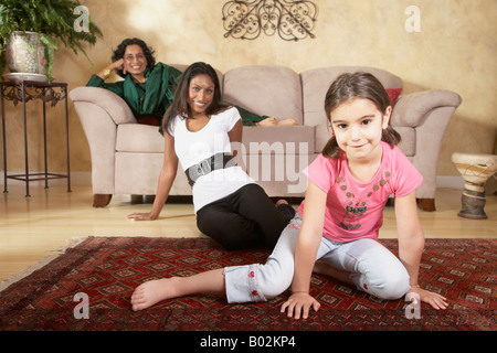 Portrait de multi-générations chez les femmes de la famille indienne Banque D'Images