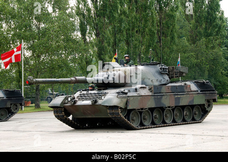 Le Leopard 1A5 de l'armée belge en action. Banque D'Images