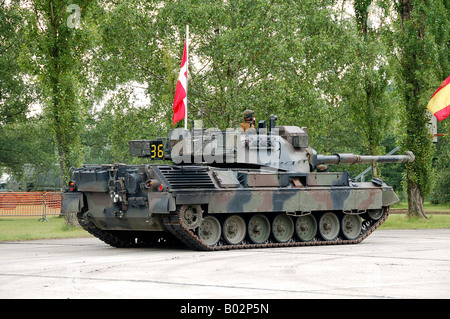 Le Leopard 1A5 de l'armée belge en action. Banque D'Images