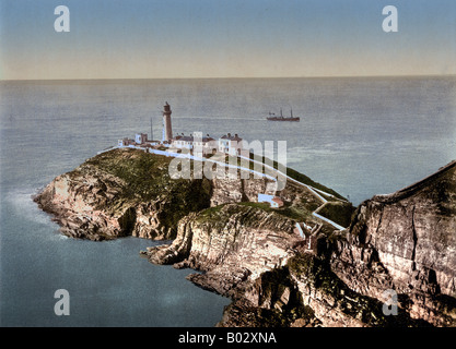Phare de South Stack, Holyhead Anglesey au nord du Pays de Galles Banque D'Images
