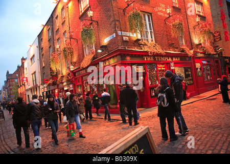 Dublin, Temple Bar, Noël Banque D'Images