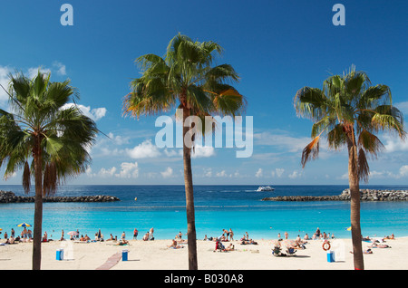 Playa De Los Amadores près de Porto Rico Banque D'Images