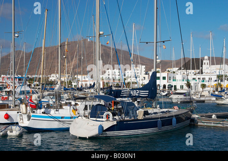 Lanzarote : Marina Rubicon près de Playa Blanca Banque D'Images