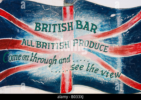British Bar Signe, Corralejo, Fuerteventura Banque D'Images