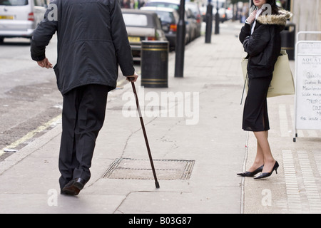 Vieil Homme et femme. Londres Banque D'Images