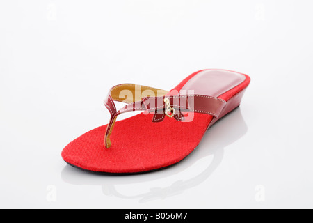 String rouge sandale. Banque D'Images