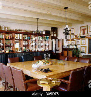 Coin repas dans la cuisine de l'Afrique du Sud une Cape Dutch Homestead Banque D'Images