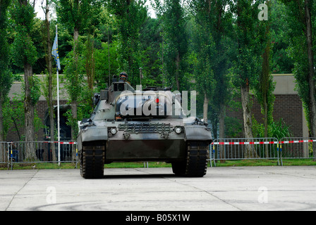 Le Leopard 1A5 MBT de l'armée belge en action. Banque D'Images