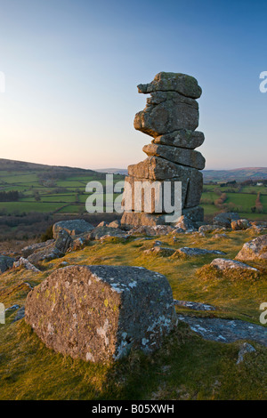 Bowermans nez rocheux de granit dans la région de Dartmoor National Park Devon, Angleterre Banque D'Images