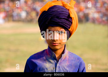 Dans Hollamohalla Sikh festival, Anandpursahib, Punjab, India Banque D'Images