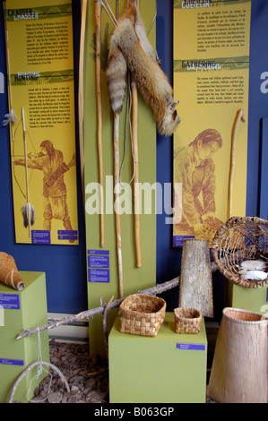 Canada, Québec, Québec. Gaspésie, Micmac First Nation Indian Village, centre d'enseignement. Des biens. Banque D'Images