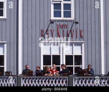 Reynjavik Cafe, Reykjavik, une plus grande zone de Reykjavík, République d'Islande Banque D'Images