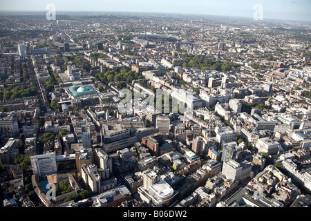 Vue aérienne au nord-ouest de Covent Garden, le British Museum Bloomsbury Clerkenwell Holborn London WC1 WC2 England UK Banque D'Images