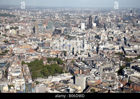 Vue aérienne à l'est de Lincoln s Inn Fields Holborn et de la ville de Londres WC2 EC2 EC3 EC4 England UK Banque D'Images