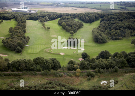 Vue aérienne de golf Sheffield South Yorkshire Banque D'Images