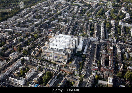 Vue aérienne au nord-ouest de Chelsea et Westminster Hospital Fulham Road Limerston les bâtiments du centre-ville de la rue West Brompton Londo Banque D'Images