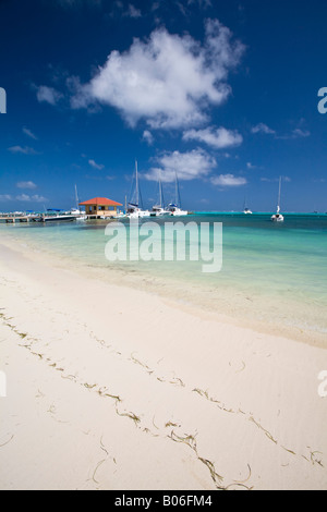 Belize, Caye Ambergris Caye, San Pedro, La Plage Banque D'Images