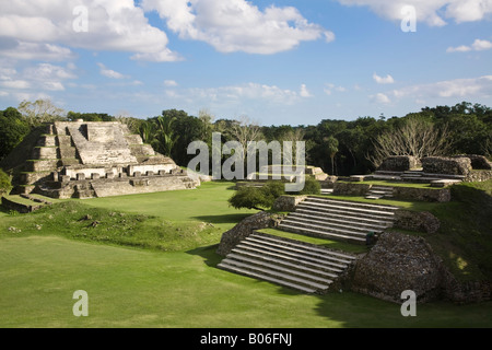 Belize, Altun Ha, Temple de la Maçonnerie modifie la struture (B-4) Banque D'Images