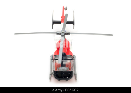 Sur le modèle de l'objet blanc hélicoptère jouet Banque D'Images