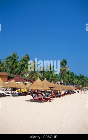 La Chine, l'île de Hainan, Sanya, Dadonghai Beach Banque D'Images