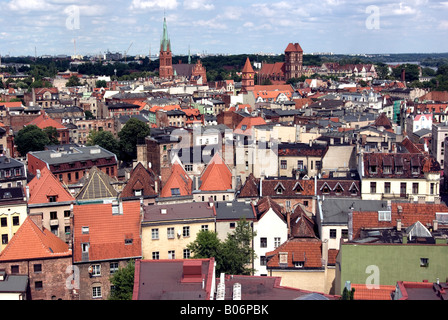 L'Europe, Pologne, Torun, aperçu de la Vieille Ville Banque D'Images