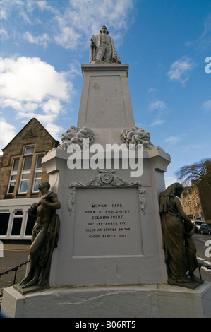 Mungo Park statue Selkirk Banque D'Images