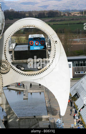 Roue de Falkirk, premier ascenseur à bateaux rotatif Banque D'Images