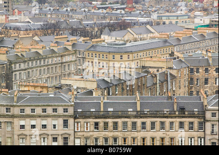 Maisons victoriennes et géorgiennes à Edimbourg Ecosse UK Banque D'Images