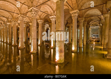 La Citerne basilique souterraine, Istanbul, Turquie Banque D'Images