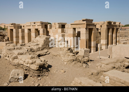 Les ruines de Yebu, l'île Eléphantine, Assouan, Egypte Banque D'Images