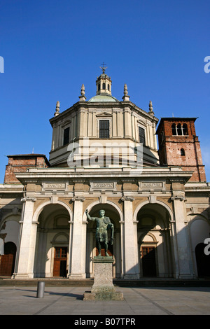 Basilique de San Lorenzo Maggiore Milan Italie Banque D'Images