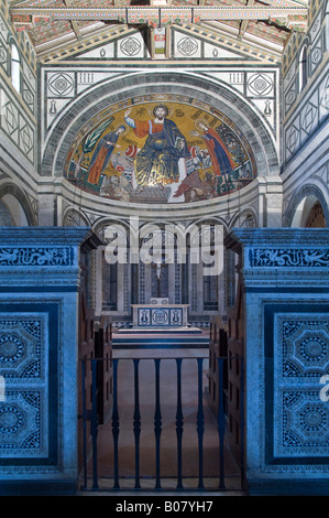 L'église San Miniato al Monte, Florence Banque D'Images