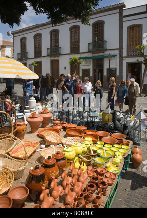 Pots et paniers en vente au marché de dimanche Teror' 'Gran Canaria Espagne Banque D'Images