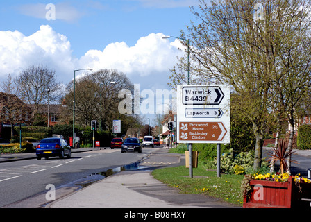 Stratford Road, Hockley Heath, West Midlands, England, UK Banque D'Images