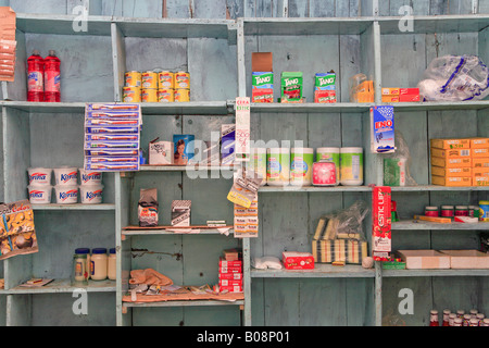 Étagère d'un magasin alimentaire, San Jose, Mérida, Venezuela, Amérique du Sud Banque D'Images