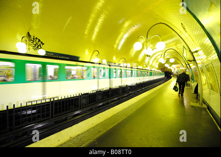 La station de métro, Paris, France Banque D'Images