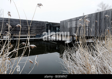 Musée Federsee en hiver, Bad Schussenried, en Haute Souabe, Bade-Wurtemberg, Allemagne, Europe Banque D'Images