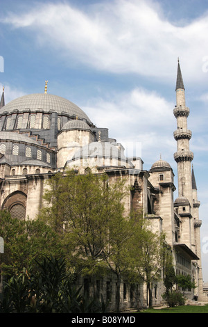 Mosquée Mosquée Sueleymaniye, Suleiman, vue partielle, Istanbul, Turquie Banque D'Images