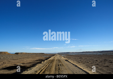Chemin de terre près de San Ignacio, Baja California, Mexique Banque D'Images