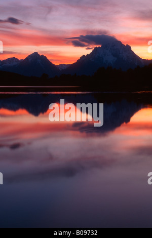 Oxbow Bend et Teton Range, Grand Teton National Park, Wyoming, USA, Amérique du Nord Banque D'Images