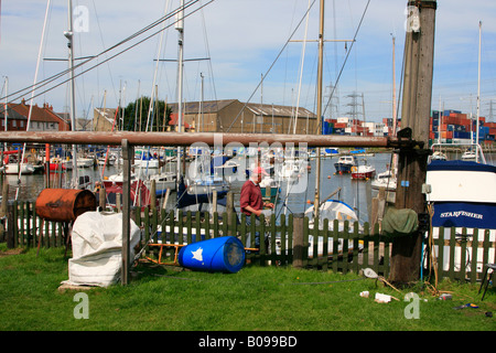 Eling tide mill bartley eau près de Southampton hampshire england uk go Banque D'Images